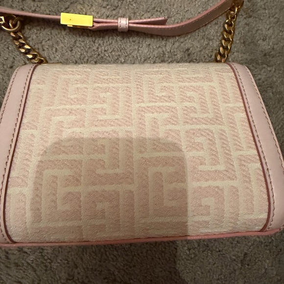 Balmain 1945 Jacquard Monogram pink bag. Used once - Picture 9 of 9
